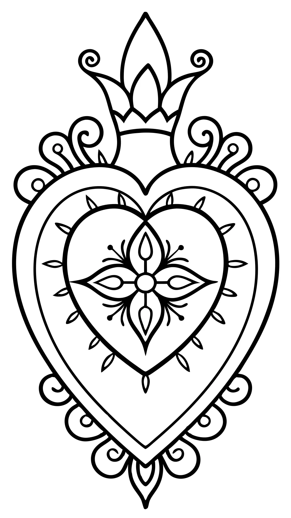 printable coloring pages heart